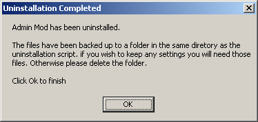 multiple admin uninstall options